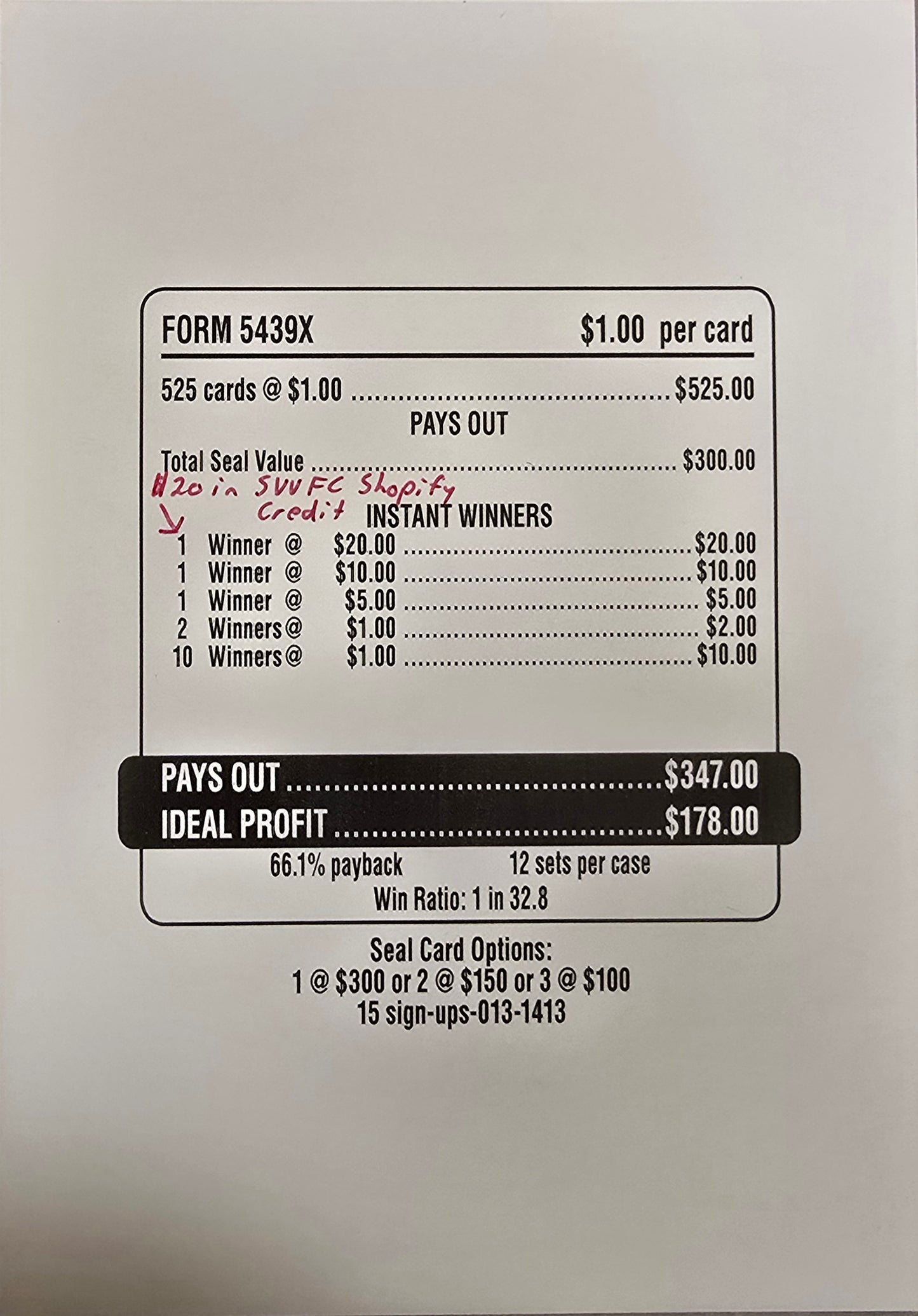 26-106 - $1 Instant Tickets (BIG BETTORS)