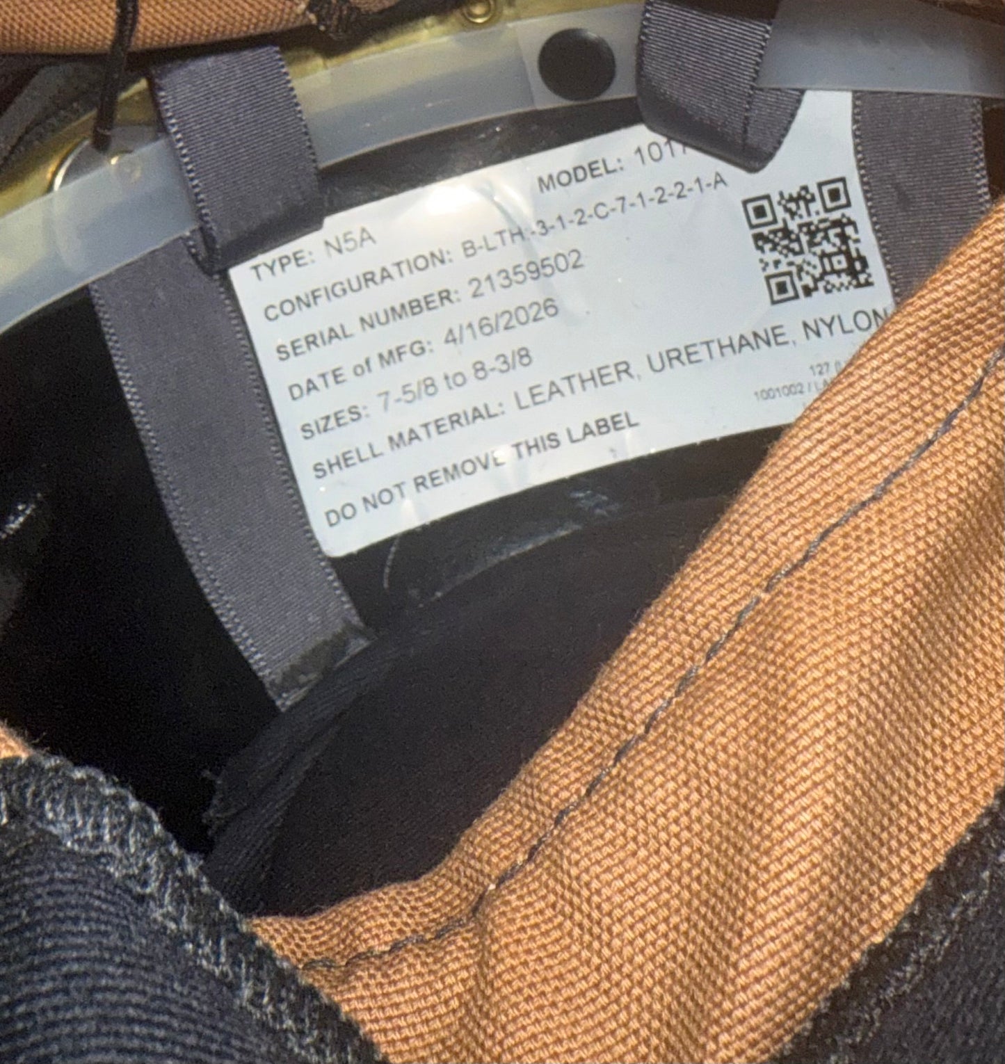 26-85 - Sure Tip Donations! - MSA Cairns N5A New Yorker Leather Fire Helmet - 47555