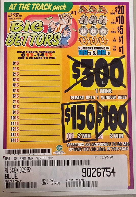 26-106 - $1 Instant Tickets (BIG BETTORS)
