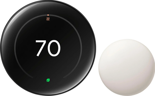 25-31 - Sure Tip Donations - Google - Nest Learning Thermostat (4th gen) with Nest Temperature Sensor (2nd gen) - Polished Obsidian - 05453