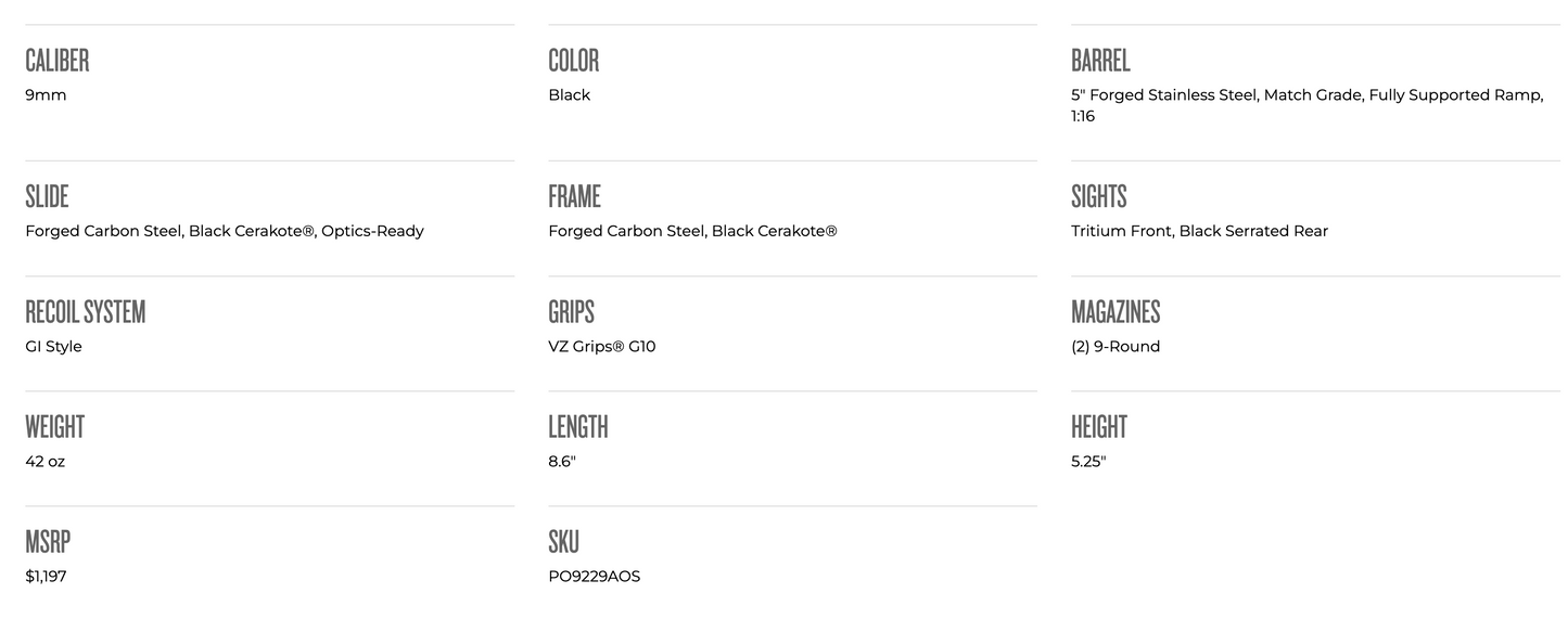 26-13 - Sure Tip Donations! - Springfield Armory 1911 Operator AOS - 9mm - 64916